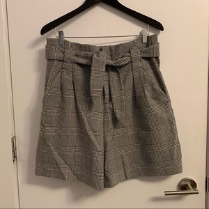 Zara Gingham Bermuda Short w/ belt